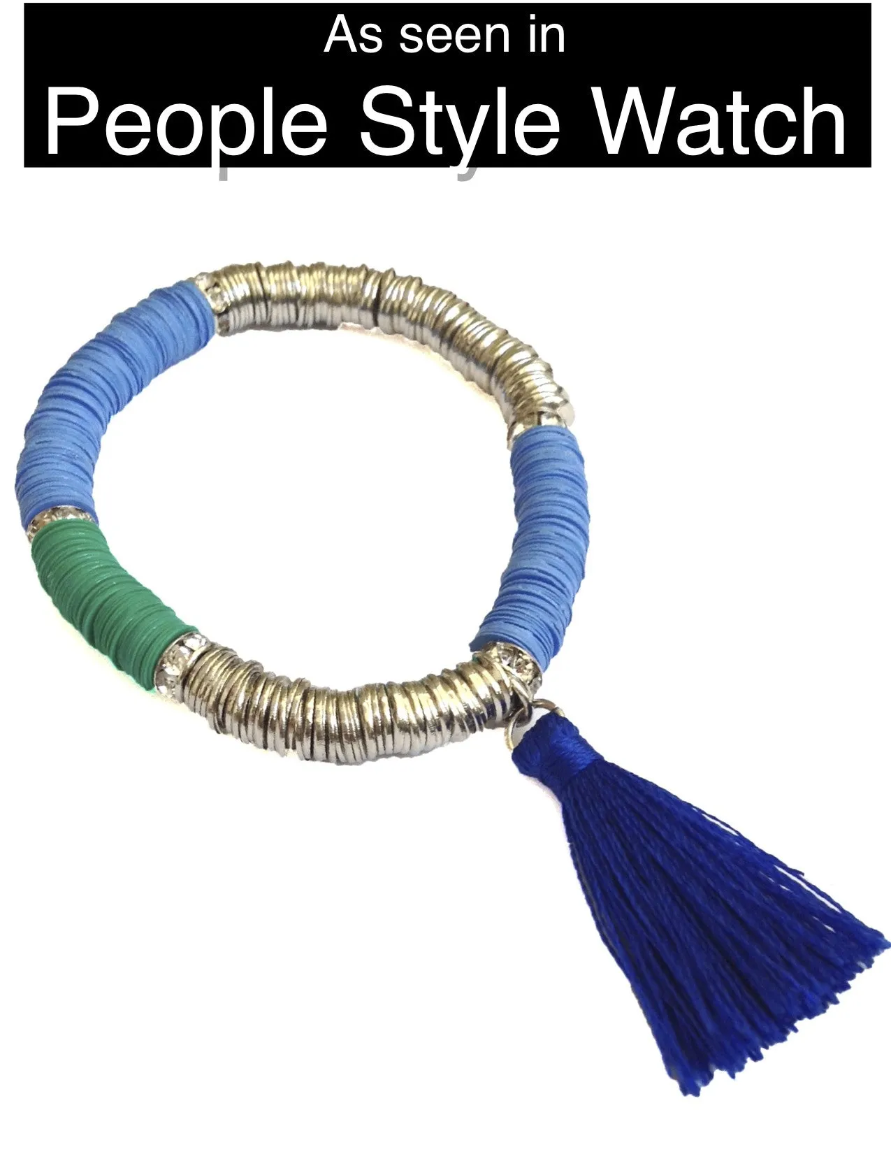 Tropical Tassel Bracelet - Shades of Green