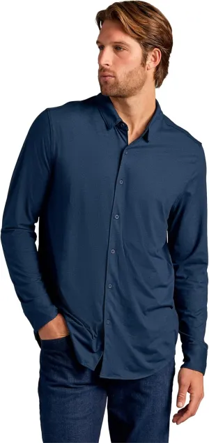 True Classic Mens Long Sleeve Button Down Shirt - Casual Dress Shirts for Men, Quick Dry