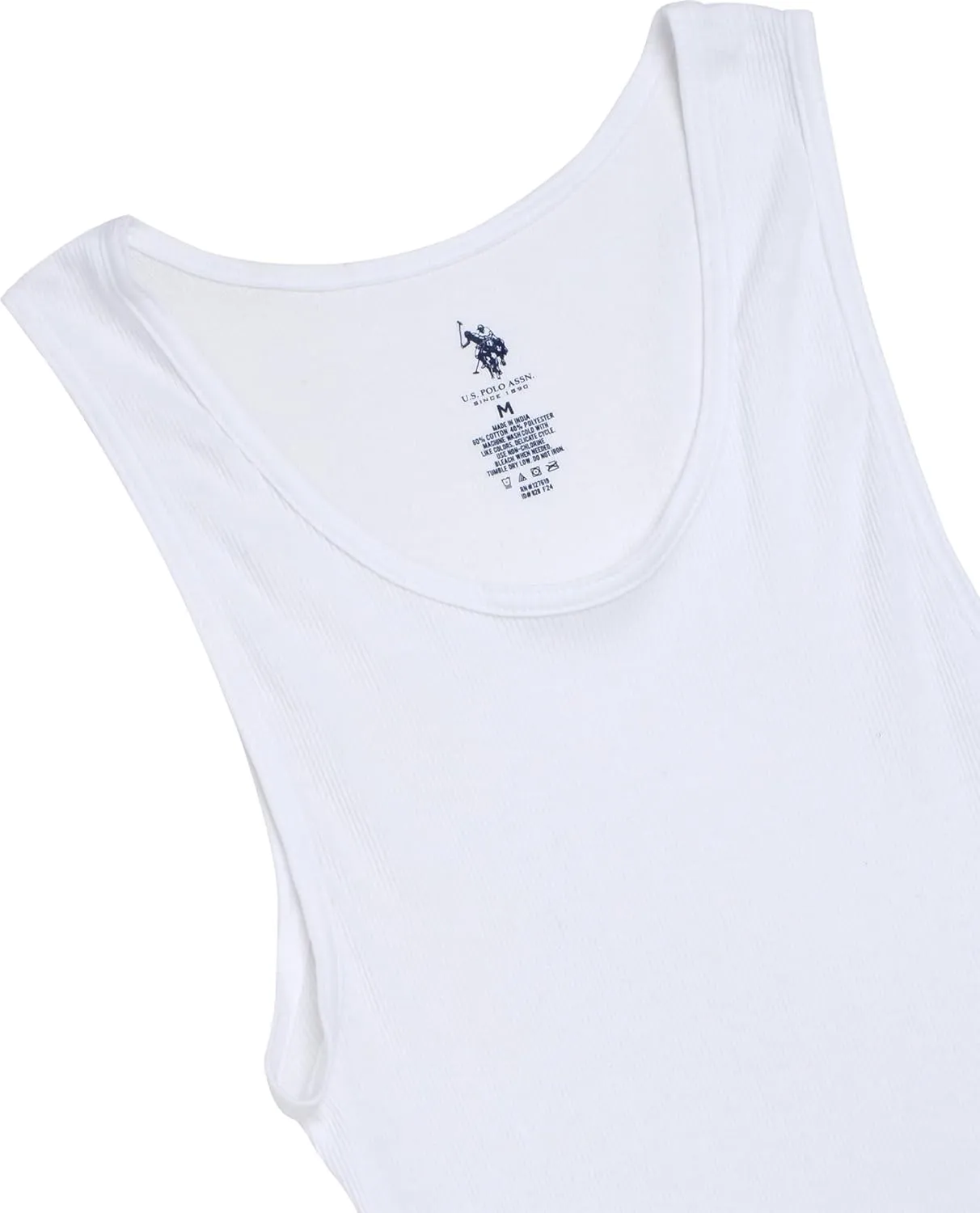 U.S. Polo Assn. Men's Undershirt - Classic Ribbed Tank Top (5 Pack)