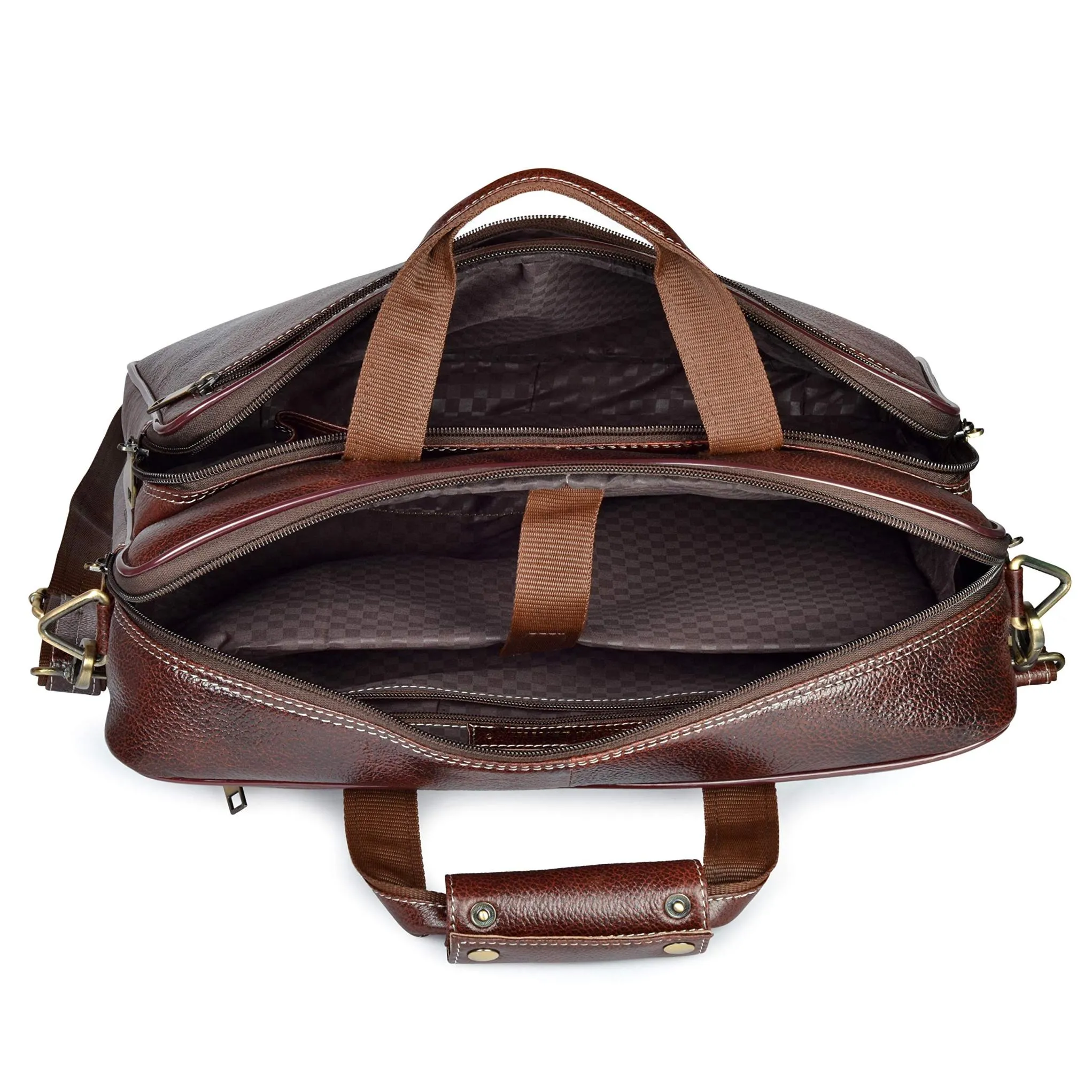 VERMONT Leather Laptop Messenger Bag for Men