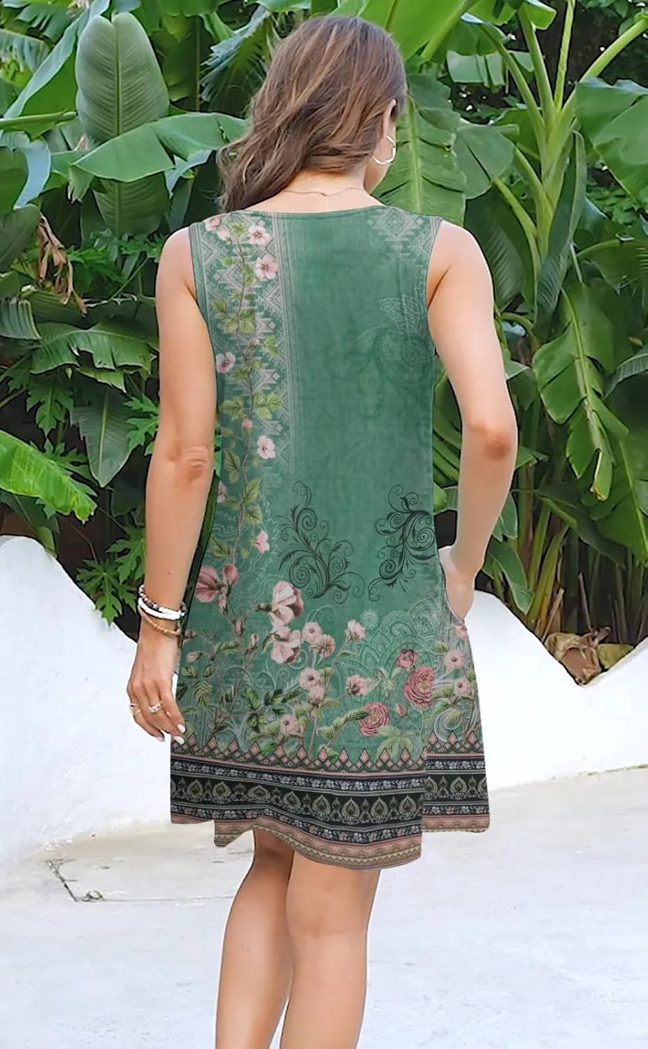 Vintage Summer Dresses for Women 2025 Sleeveless Beach Sundress Cover Ups Swing Casual Loose Tank Shirt Dress