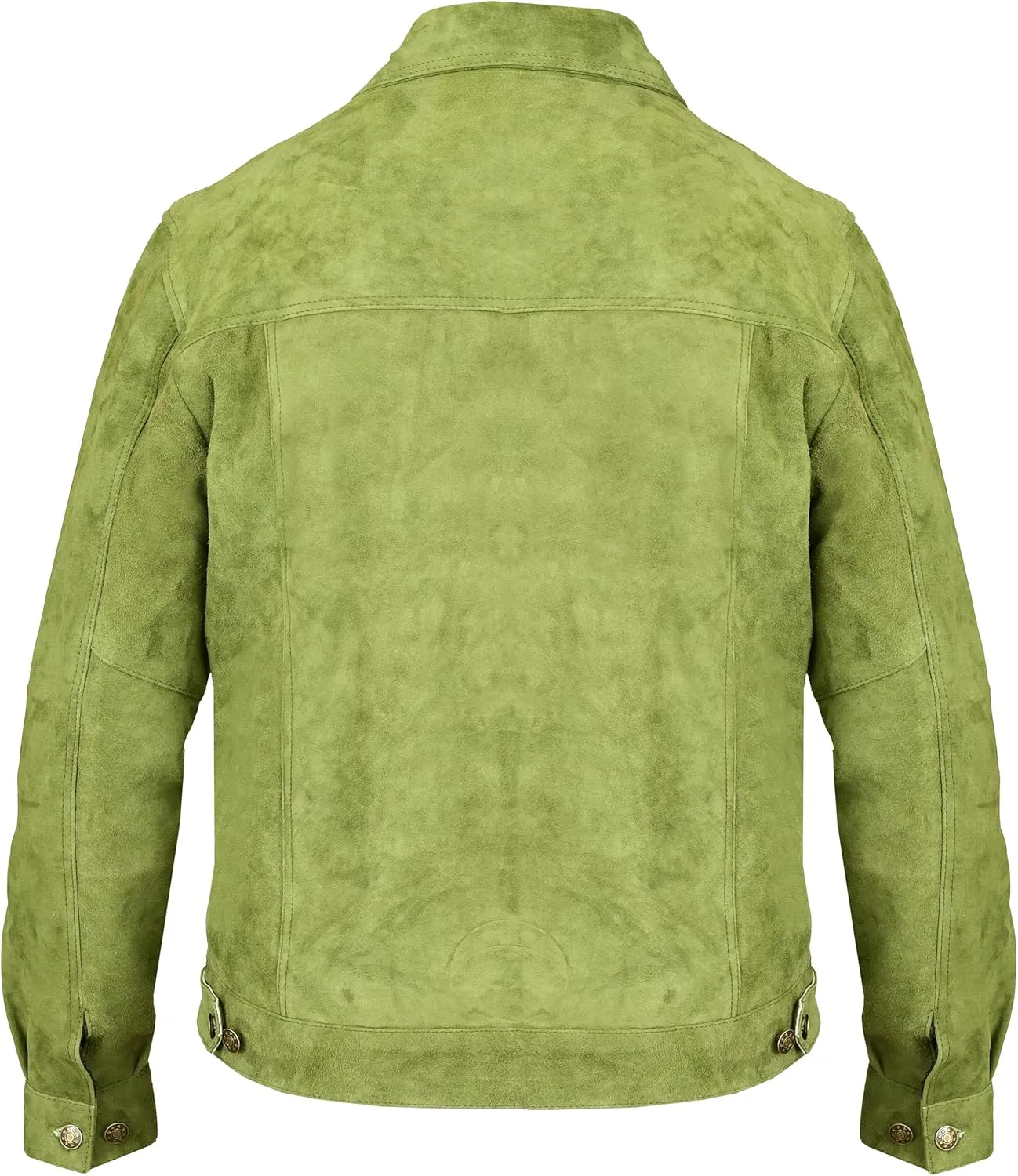 Vintage Trucker Leather Suede Jacket Men - Denim Classic Biker Cafe Racer Western Jacket