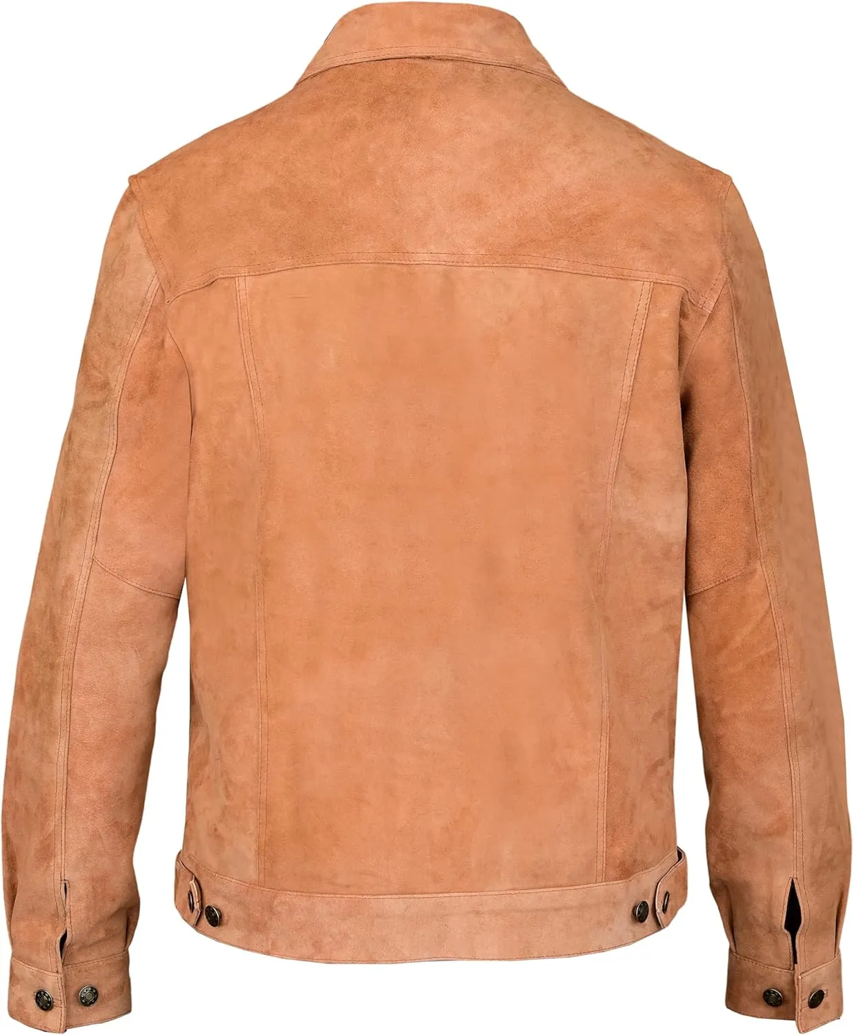 Vintage Trucker Leather Suede Jacket Men - Denim Classic Biker Cafe Racer Western Jacket