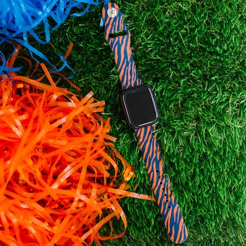 Watch Band Tiger Stripes Blue