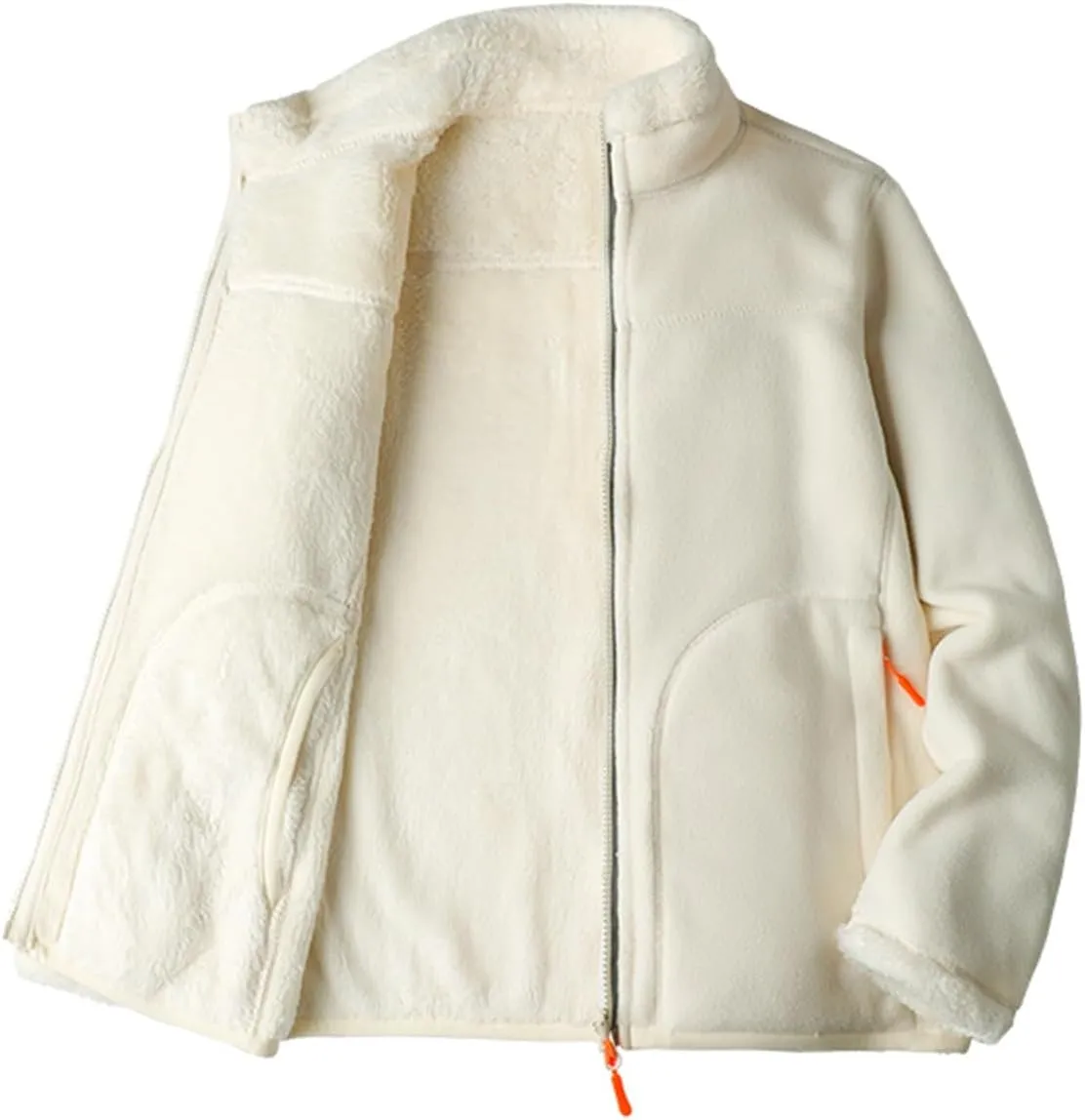 Winter Coats for Women Casual Fashion Comfortable Loose Warm Plus Velvet Double Sided Stand Collar Fleece Jacket