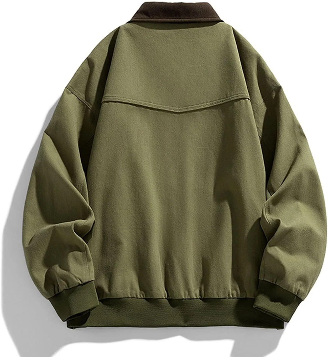 Winter Jacket Men's Thick Light Fall Warm Padded Coats Retro Workwear Bomber Jacket Zip Hooded Jacket Outdoor Clothing
