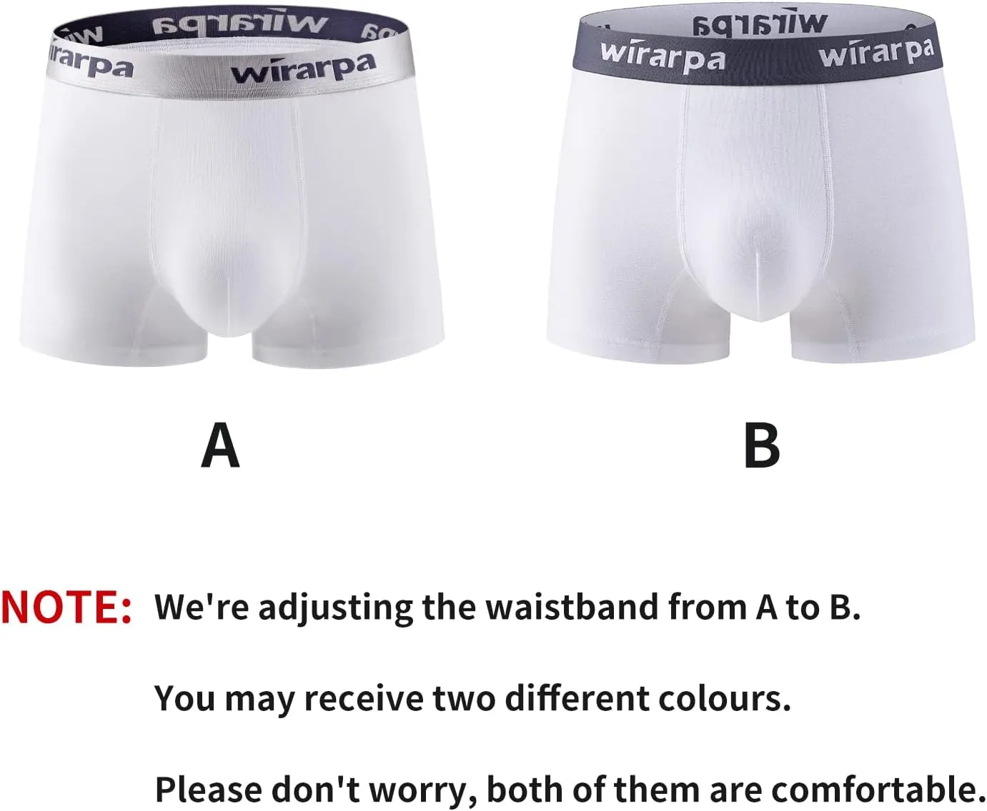 wirarpa Mens Trunks Underwear Cotton Boxer Briefs Short Leg Comfortable Underpants 4 Pack