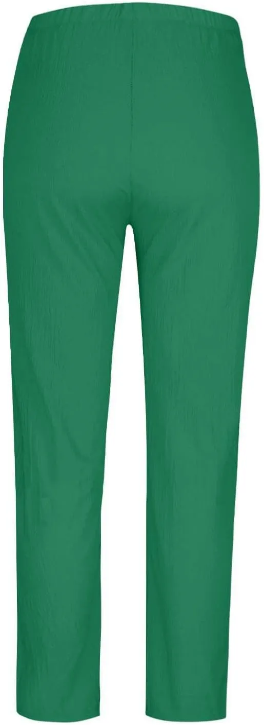 Women Linen Pants Lightweight Capri Pant Summer Casual Drawstring Elastic Waist Beach Trousers with Pockets