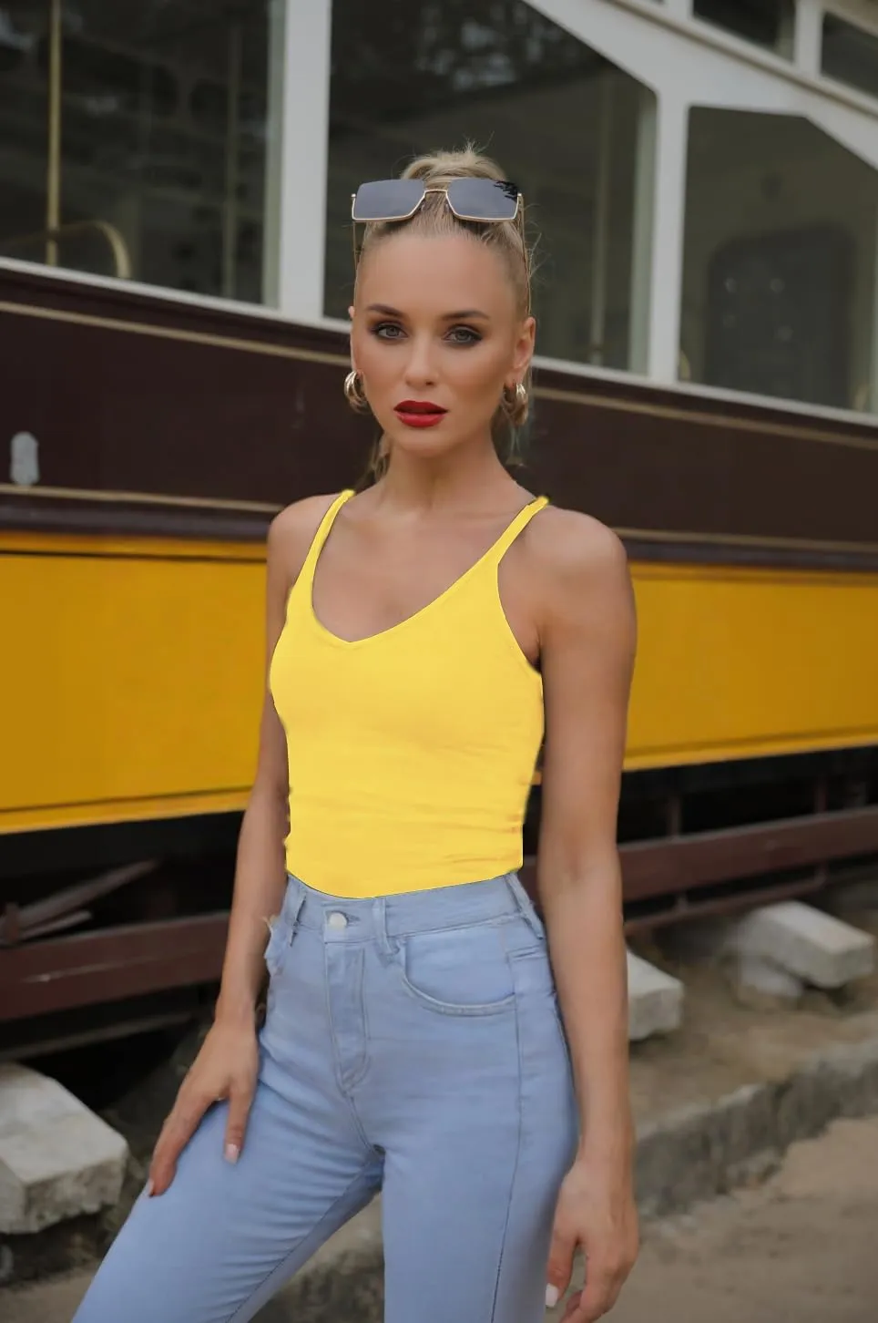Women Tank Tops Summer Sleeveless Basic Cami Top Shirt Slim Knit Ribbed Racerback Blouses
