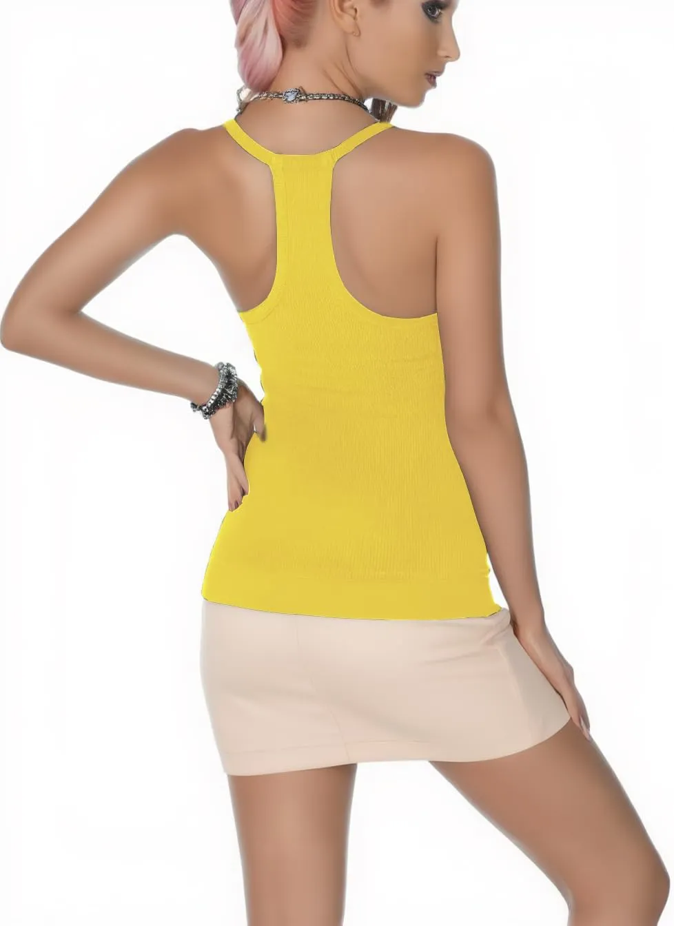 Women Tank Tops Summer Sleeveless Basic Cami Top Shirt Slim Knit Ribbed Racerback Blouses