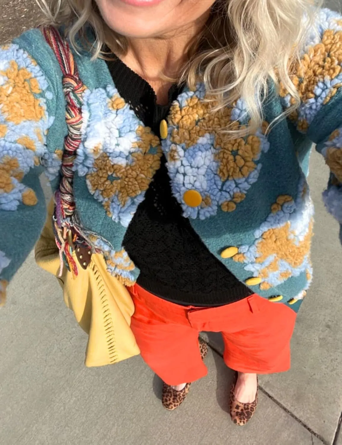 Womens Cropped Floral Print Jacket Warm Fleece Bomber Jacket Casual Button Down Coats Fall Puff Outerwears