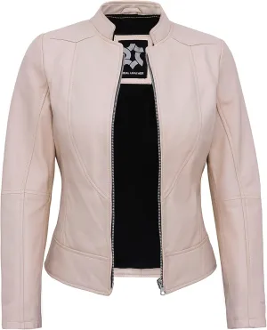 Womens Leather Jackets - Real Lambskin Stylish Motorcycle Leather Coat Women