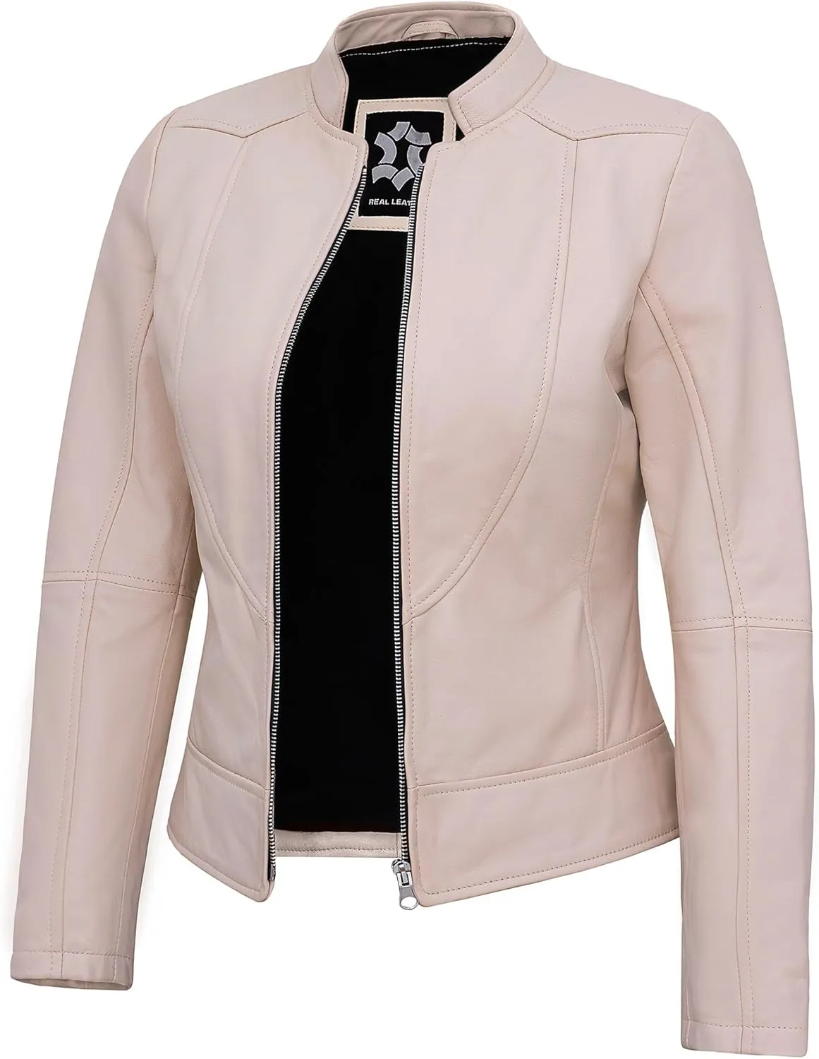 Womens Leather Jackets - Real Lambskin Stylish Motorcycle Leather Coat Women