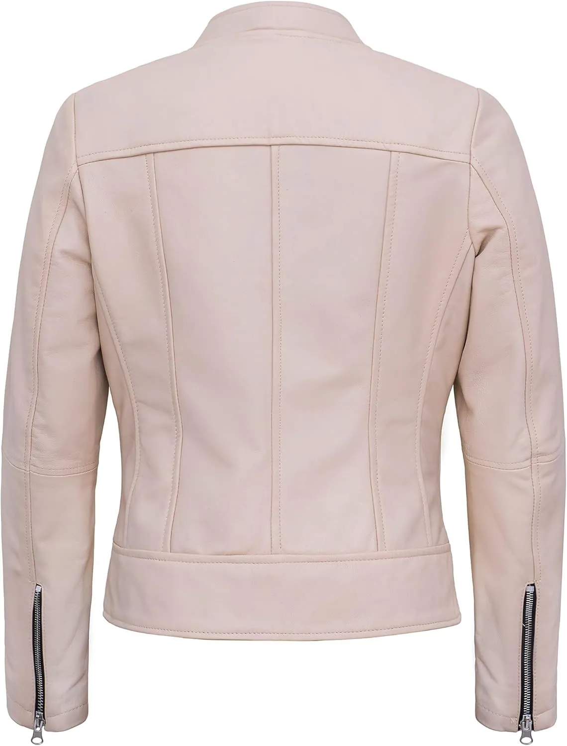 Womens Leather Jackets - Real Lambskin Stylish Motorcycle Leather Coat Women