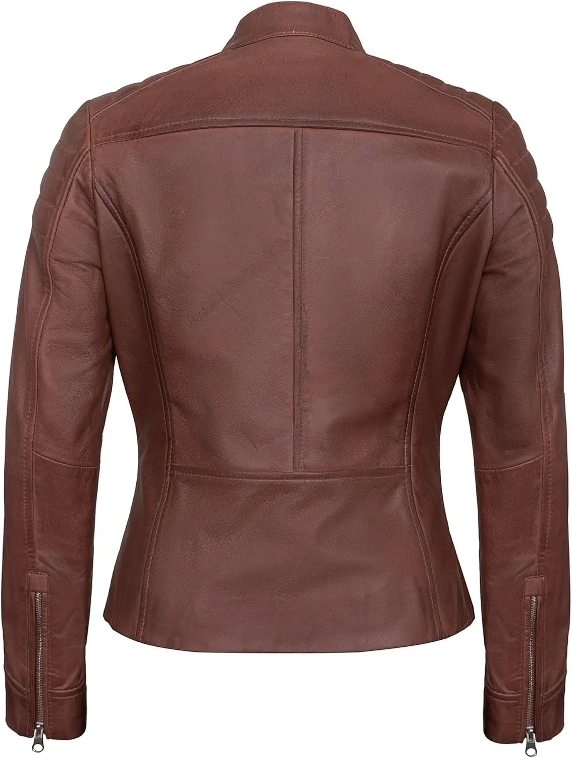 Womens Leather Jackets - Real Lambskin Stylish Motorcycle Leather Coat Women