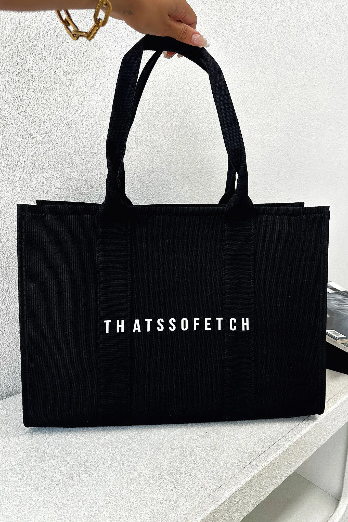 Xenia Large Tote Bag - Black