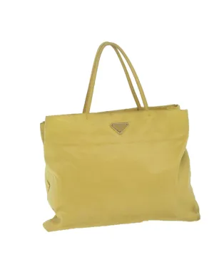 Yellow Nylon Tote Bag with Accessories - Made in Italy