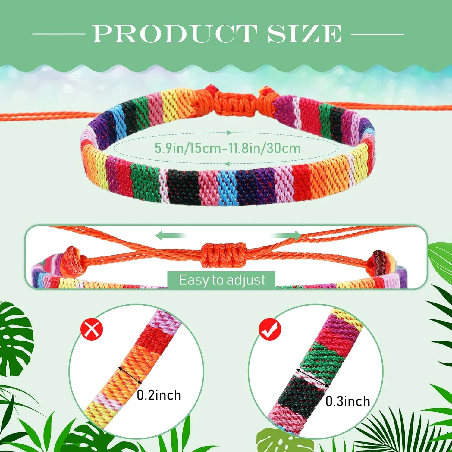 Yinkin 18 Pcs Boho Surfer Bracelet Anklet Adjustable Beaded Anklets Handmade Braided Bracelet Colorful Summer Beach String Rope Boho Jewelry for Women Men