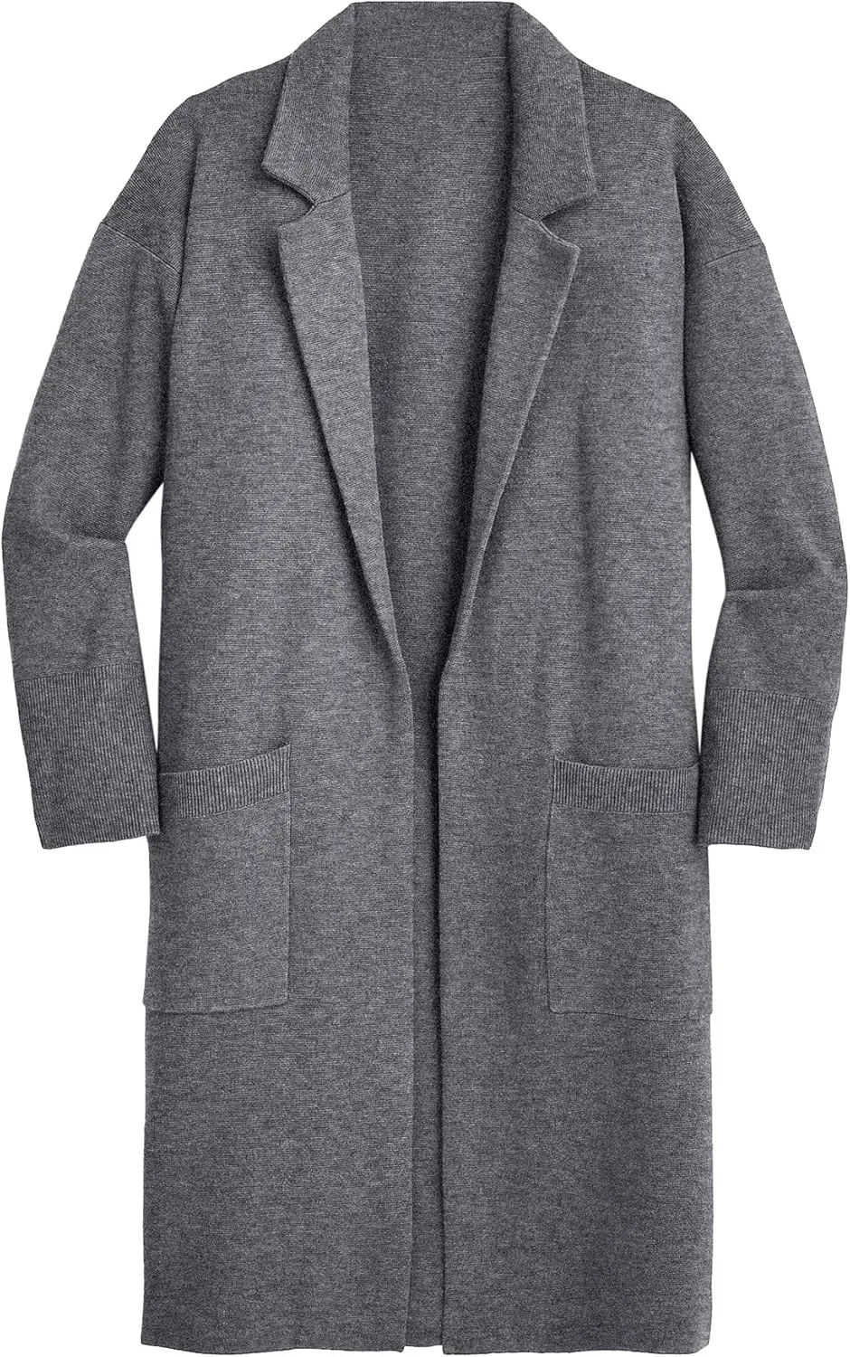 Yousify Cardigan for Women 2024 Open Front Knit Fall Sweaters with Pockets Coatigan Lapel Blazer Coats