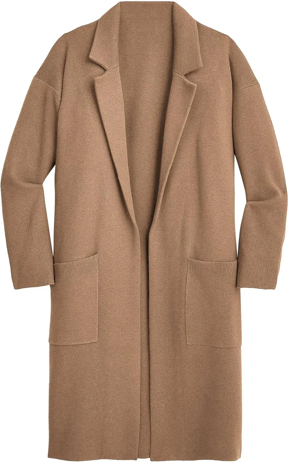 Yousify Cardigan for Women 2024 Open Front Knit Fall Sweaters with Pockets Coatigan Lapel Blazer Coats