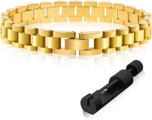Yowivon Gold Bangles for Women, Adjustable Open Cuff Bracelets Statement Minimalist Chunky Bracelet Fashion Jewelry Accessories Gifts
